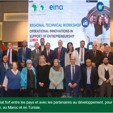 L’Initiative EInA mobilise un partenariat fort entre les pays et avec les partenaires au développement, pour améliorer l’impact des programmes d’appui à l’entrepreneuriat en Égypte, au Maroc et en Tunisie.